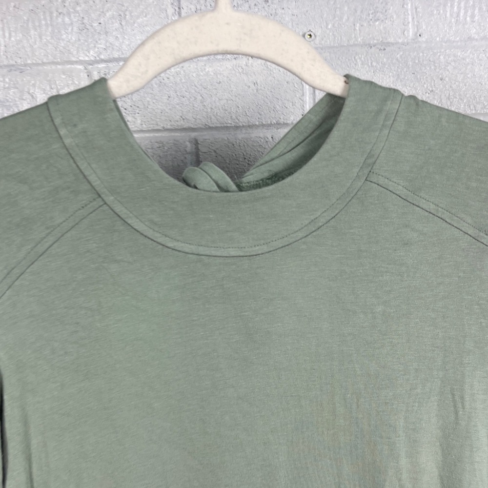 Kiya Tomlin Keyhole Back Shift Dress Womens XS Green Minimalist Quiet Luxury - Picture 3 of 8